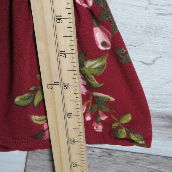 Como Vintage* Women's Long Bell Sleeve V-Neck Curved Hem Pullover Blouse~ XXL - Picture 9 of 10